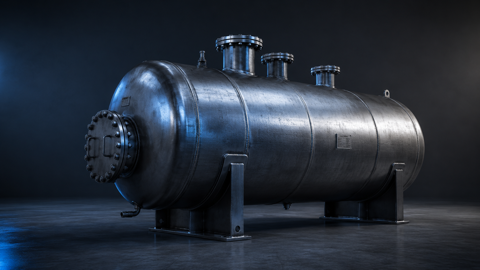 Industrial pressure vessel before nondestructive testing inspection